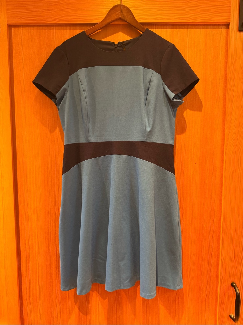 Marc New York Two-Tone Blue Midi Sheath Dress